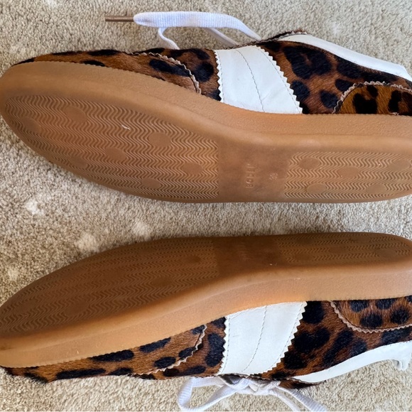 Boden Leopard Print Ponyhair Sneakers with White Accents - Picture 3 of 3